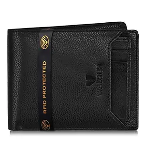 Walrus Duke-VI Black Vegan Leather Men Wallet with RFID Protection.