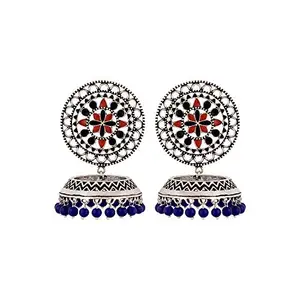 Voylla Kesar Dome Jhumka Earrings