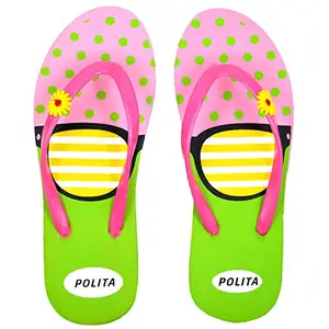 POLITA Women's Rubberised EVA Flip-Flops and House Slippers (fifty Shades Of Pink- f85) (7, numeric_7)