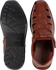 WALKAROO Men's Sandals(20012628-BRN) 6 UK