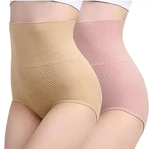 Veltiro High Waist Women's Stretchable Panty with Textured Front Panel and Soft Fabric Design