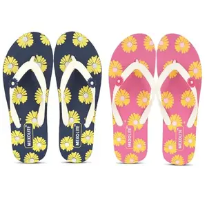 Mexolite Women's Slipper Combo Pack of 2 Daily Used Flip-Flops & Slippers Lightweight With Multicolor chappal For Women And Girls(Multicolor)