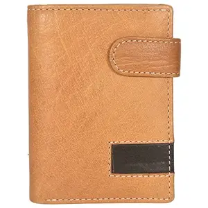LMN Genuine Tan Color Leather Wallet for Women 2010 (4 Credit Card Slots)