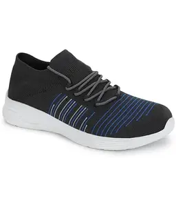 UrbanMark Men Sock Fit Perforated Running,Walking,Gym Shoes- Gray_8905723013134