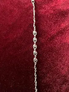 Elegant Silver Bracelet for Women | Adjustable Fashion Jewelry with Crystal Accents | Perfect Gift for Birthdays, Anniversaries, and Special Occasions Fashion Crystal Silver Jewelry Stylish Shiny PACK OF 1