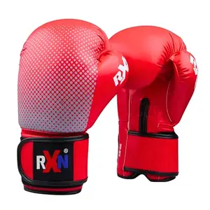 RXN Boxing Gloves for Punching Bag, Use for Boxing Practice/Training (12oz, Red)