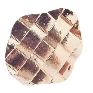 Femmibella Rose Gold Plated Squared Shape Ring | Adjustable Ring For Women and Girls
