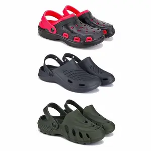 Lightweight Classic Clogs || Sandals with Slider Adjustable Back Strap for Men-Combo(3)-3017-3146-3137-8 Khaki-3515