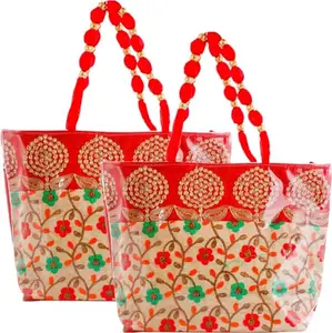 REEDOM FASHION Fabric Handbag for Women (Red) (RF1653)-BZ