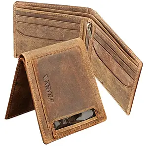 ABYS Leather Wallet for Men (8527BZ_Dark Brown)
