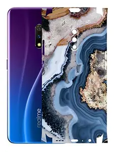 AtOdds - Realme X Mobile Back Skin Rear Screen Guard Protector Film Wrap (Coverage - Back+Camera+Sides) (Floor Marble)