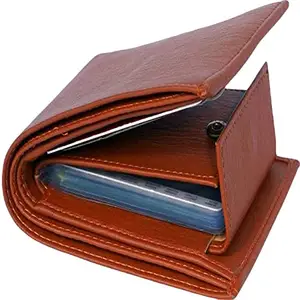 SHINE STYLE B12 Brown Men Casual Artificial Leather Wallet for Men, Men's Wallet, Gents Wallet, Gents Purse for Men, Album Wallets, Card Holder Wallets A11