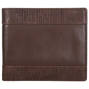 Leatherman Fashion LMN Genuine Leather Brown Wallet for Men 50282(6 cc Card Slots)