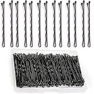 Goodluck Products Bobby Hair Pins for Women & Girls | Stylish Bob Hairpins for Hairstyling | Hair Styling Accessories Clips (Black) (Pack Of 10 Strips (240 Pcs))