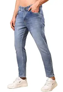 London Hills Men’s Ankle Length Denim Jeans | Slim Fit Ankle Jeans for Men | Casual Wear | No Alteration