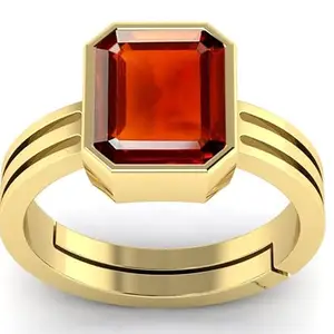LMDPRAJAPATIS 10.25 Ratti/9.25 Carat Natural Gomed Stone Astrological Gemstone Gold Plated Adjustable Ring For Women And Men
