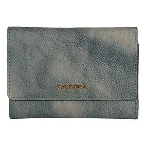 Sassora Genuine Leather Medium Size Green RFID Protected Women Wallet (11 Card Slots)