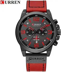 CURREN Leather Watches for Men