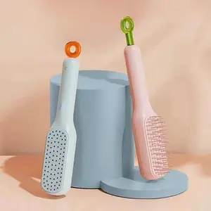 BHADU EMPIRE Self-Cleaning Anti-Static Massage Comb, Self Cleaning Hair Brush, Massage Comb For Hair, Retractable Rotary Lift Self-Cleaning Comb, Women's Hair Styling Tool