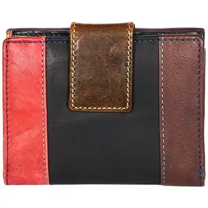LMN Genuine Leather Multi Color Wallet for Women1232022 (6 Credit Card Slots)