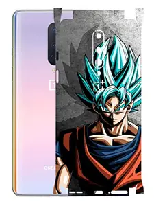 AtOdds - OnePlus 8 Mobile Back Skin Rear Screen Guard Protector Film Wrap (Coverage - Back+Camera+Sides) (Goku)