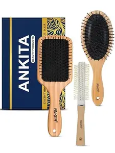 Ankita Hair Brush Combo Pack of 3 Pcs (Color May Vary) | AHBP-2421