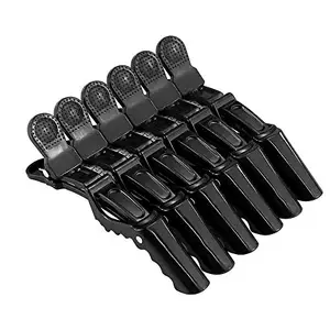 KIRA 6Pcs Plastic Non Slip Hair Clips Professional Hairdressing Styling Sectioning Clips Salon Alligator Clips for Thick Hair Haircut Accessories Hairgrips for Women Girls