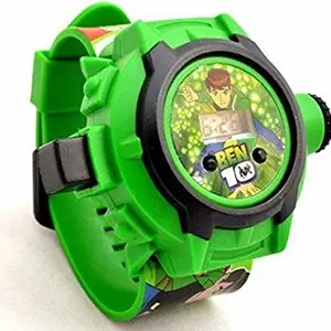 BEN-10 Digital 24 Images Projector Green Dial Boy's and Girl's Watch Best Item for Kids