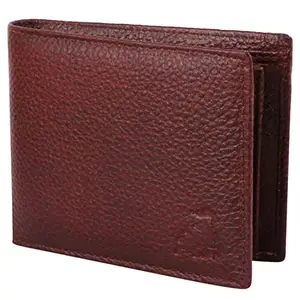 Zorfo Genuine Lather Wallet 3Card Slots Coin Slot with Hidden Pocket & Premium Gift Box (Brown)