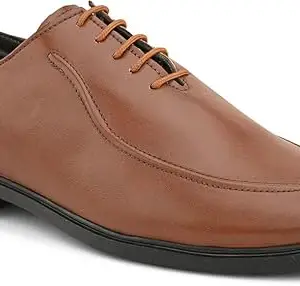 WOAKERS Men's Comfortable & Stylish Formal Shoes (Tan, 9) (HR-DERDY)