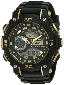 SF Analog-Digital Gold Round Dial Men's Casual Watch-77070PP08