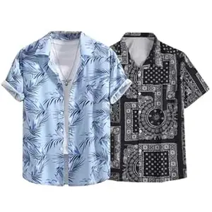LERIYA FASHION Men's Rayon Shirt - Summer Button Down Shirts | Half Sleeve Printed |Formal |Casual Stylish (Available in Plus Size)