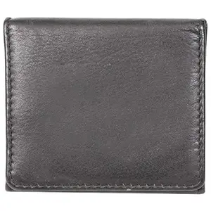 Leatherman Fashion LMN Genuine Leather Unisex Black Coin Purse