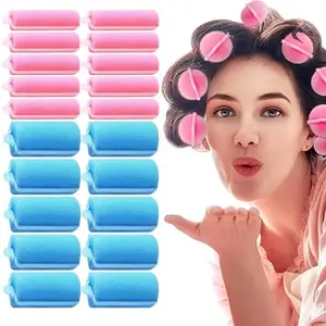 APOEM Foam Rollers 24Pcs Diy Hair Rollers Foam Hair Rollers For Long Hair No Heat Curls Overnight Soft Foam Rollers Ladies Hair Curlers Hair Roller Sponge Heatless Curls 24Pcs Multicolor