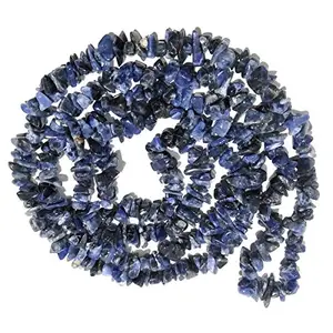 Reiki Crystal Products Natural Sodalite Mala/Necklace Crystal Stone Chip Bead Mala for Reiki Healing Crystal Healing Stons (Color : Blue)