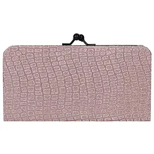 Wall Stone 3D Design Premium Collection PU-Leather Shining & Glittering Material Hand Wallet (Pink)