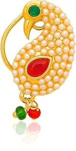 arch fashion Gold-plated Plated Brass Nathiya- Perfect for Everyday Style