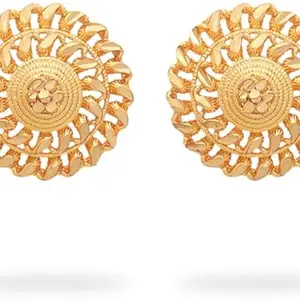 Drashti Collection Traditional Gold Platted Premium stud Earrings Brass Stud Earring ()_BZ_ERG1613