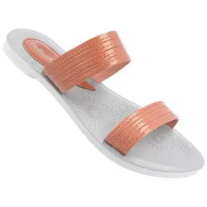 WALKAROO WL7388 Womens Fashion Sandals For Casual Wear and Regular use - Peach