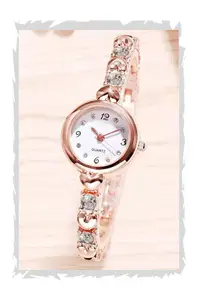 Brand: Acnos Acnos® Premium Brand Exclusive Choice 3 Types Diamond Rosegold Silver Exclusive Diamond Studded Bracelet Chain Girls Watch for Women Analog Watch for Women