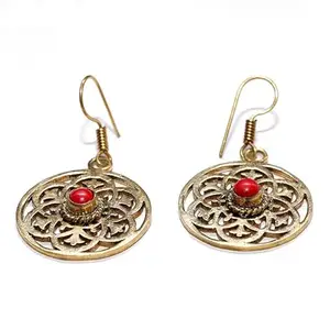 Red Coral Earring Stylish Hoop Earrings, Oxidized Earring | Earring For Girls, Ladies Artficials Earring Jewellery