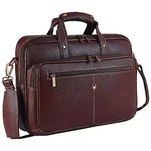 WildHorn Leather Laptop Bag for Men/Office Bag for Men | Fits Upto 15.6 Inch Laptop/MacBook | Laptop Messenger Bag/Leather Bag for Men I Dimension : L-16 inch W-4 inch H-12 inch