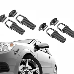 HUUSO 4 Pack Quick Release Car Bumper Security Hook Clips, Carbon Fiber Pattern, Ideal for Trunk, Bumpers and Fenders Compatible with Toyota Urban Cruiser Hyryder (2022-2023)