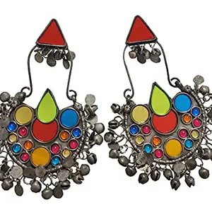 Fuschianet Accessories Afghan Jhumka Earrings for Women and Girls