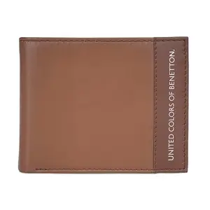 UNITED COLORS OF BENETTON Aroldo Leather Global Coin Wallet- Brown, No. of Card Slot : 4