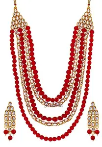 YouBella Jewellery Sets for Women Gold Plated Wedding Bridal Necklace Jewellery Set with Earrings for Girls/Women