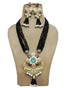 Latest Stylish Stone Studded Jewellery Set for Women |Festive Wedding Party Necklace Earrings|JS_308|