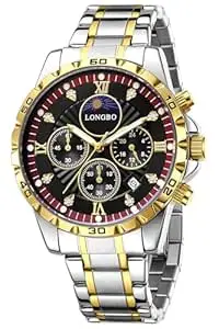LONGBO Diplomat 83701 Chronograph Analog Watch for Men with 42 mm Dial, Functional Sub-Dials, Luminous Hands & Stainless Steel Bracelet | Men | Office, Business, Formal & Gifting