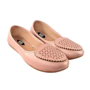 SAIF Traders Latest Fashion, Comfortable & Fashionable Loafers Shoes for Women's and Girl's || Daily Use Stylish Wear Shoes || Latest Collection Loafer Shoes for Women's and Girl's (Peach-9)