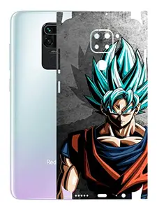 AtOdds AtOdds - Redmi Note 9 Mobile Back Skin Rear Screen Guard Protector Film Wrap (Coverage - Back+Camera+Sides) (Goku)
